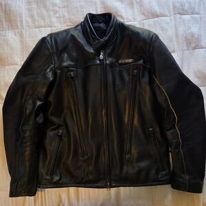 Harley Davidson FXRG Black Leather Jacket for Men